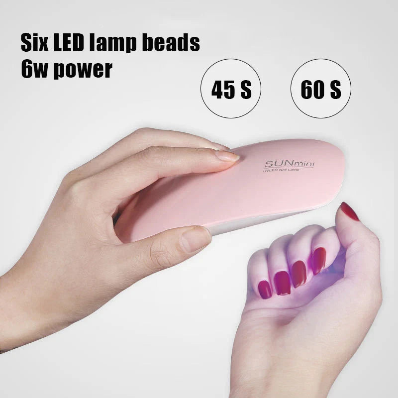 6W Mini Nail Dryer LED UV Light Portable Home