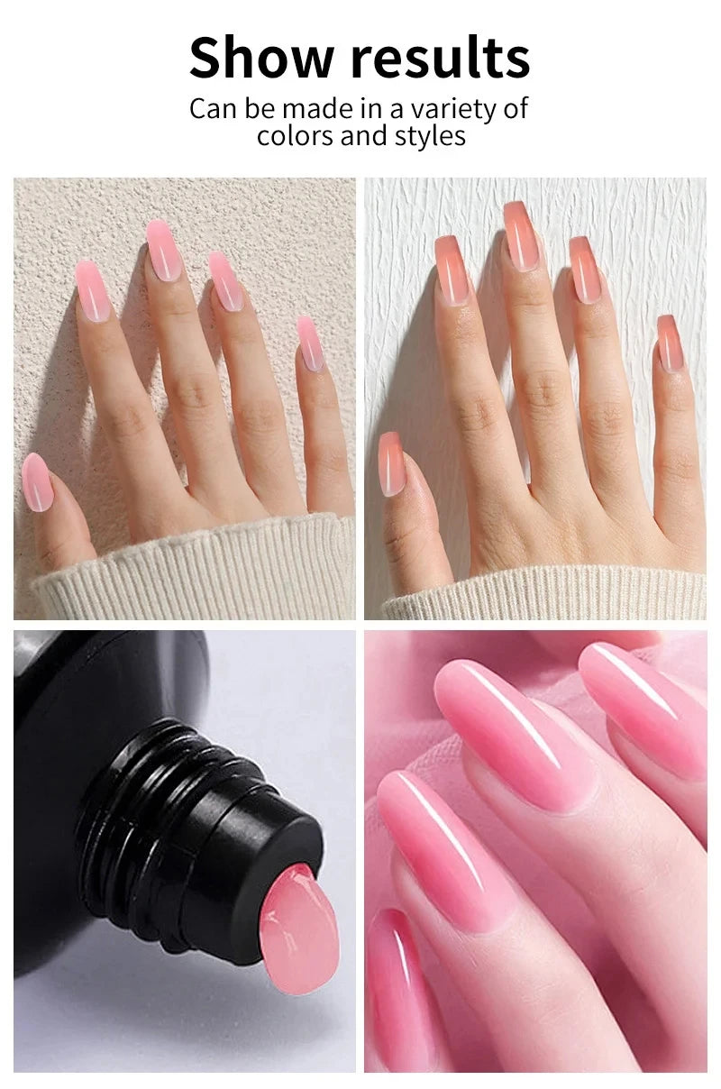 Professional 27-Color Gel Nail Kit with LED Lamp – Complete Manicure & Extension Set