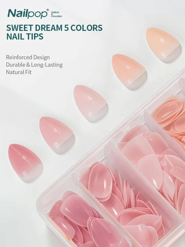 Sweet Dream 5-Colors 4-Shapes Nail Tips