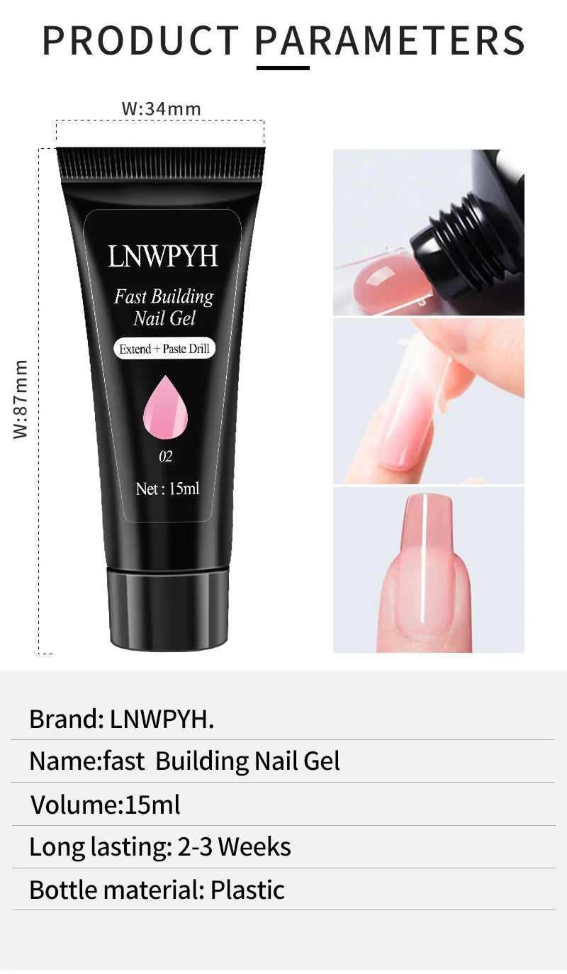 Professional 27-Color Gel Nail Kit with LED Lamp – Complete Manicure & Extension Set