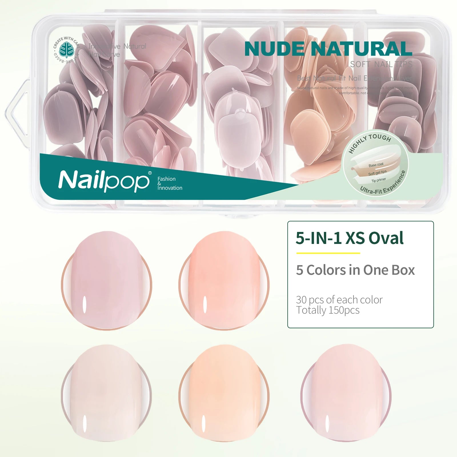 Sweet Dream 5-Colors 4-Shapes Nail Tips