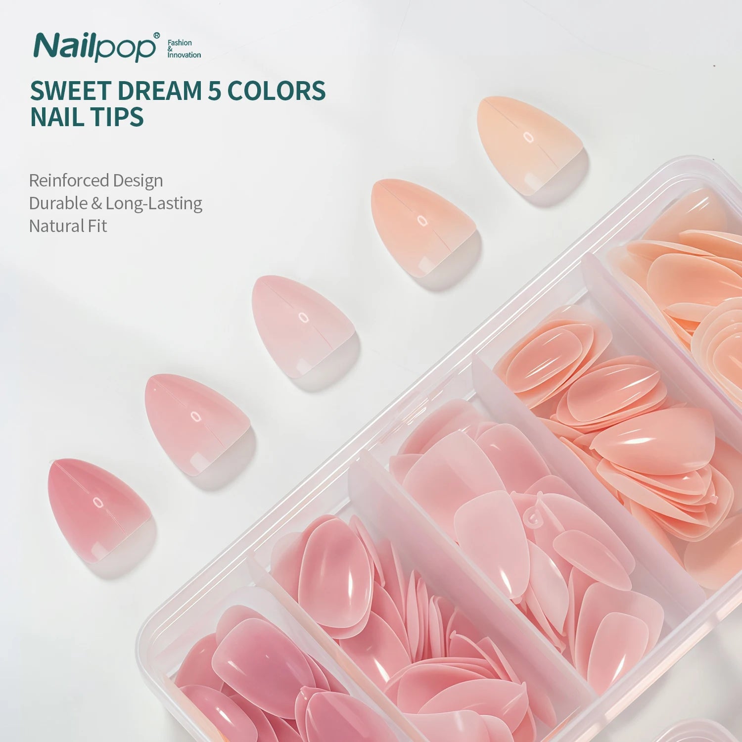 Sweet Dream 5-Colors 4-Shapes Nail Tips