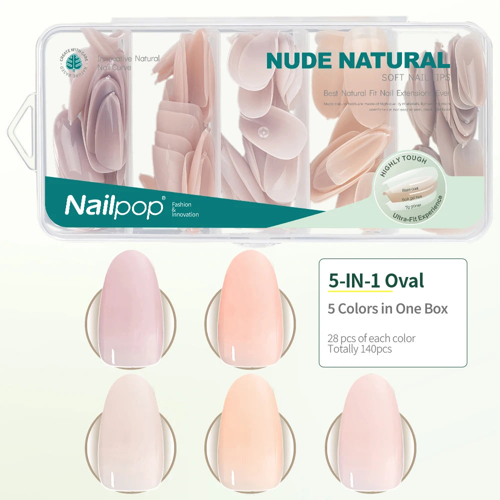 Sweet Dream 5-Colors 4-Shapes Nail Tips
