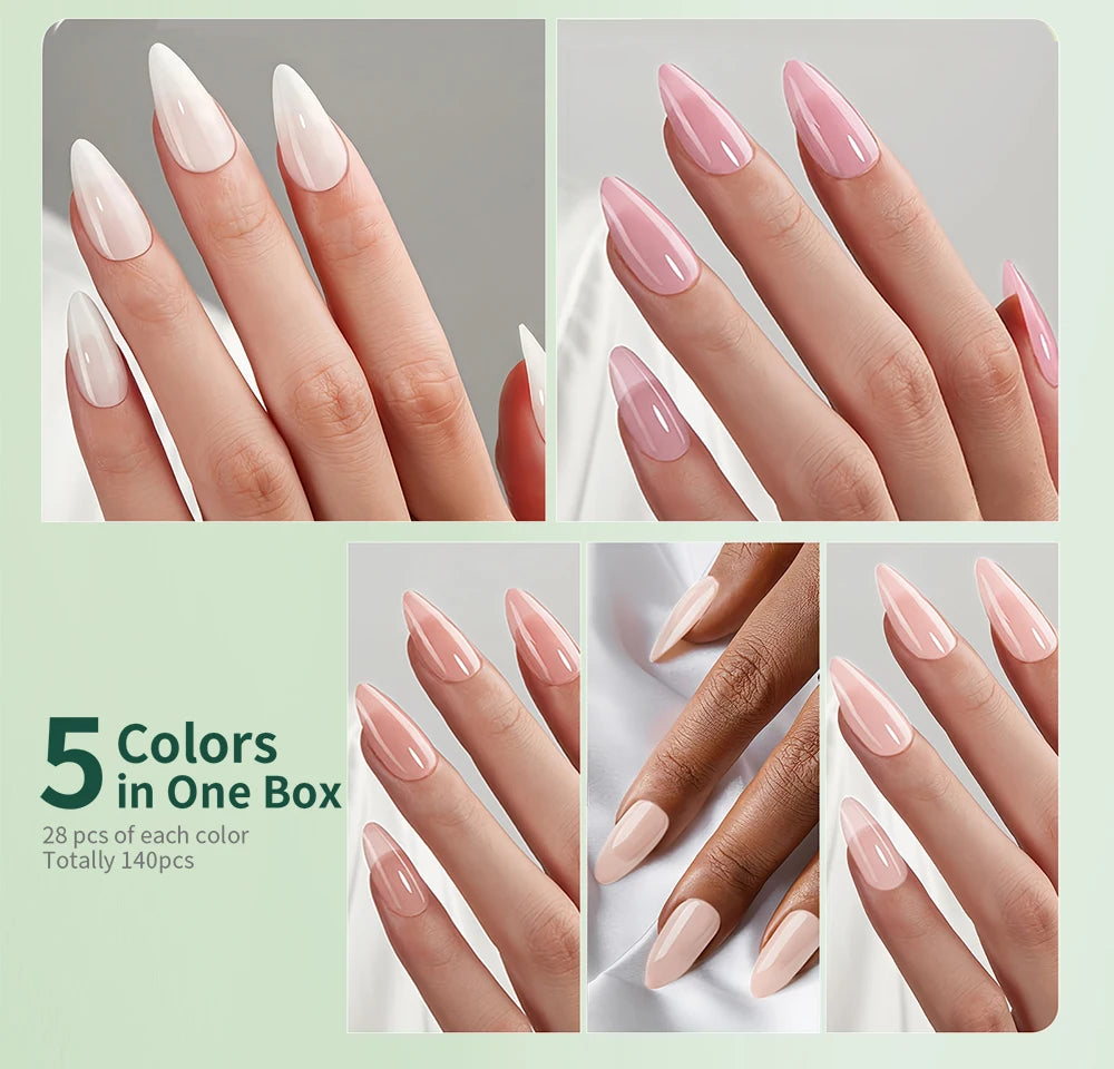 Sweet Dream 5-Colors 4-Shapes Nail Tips