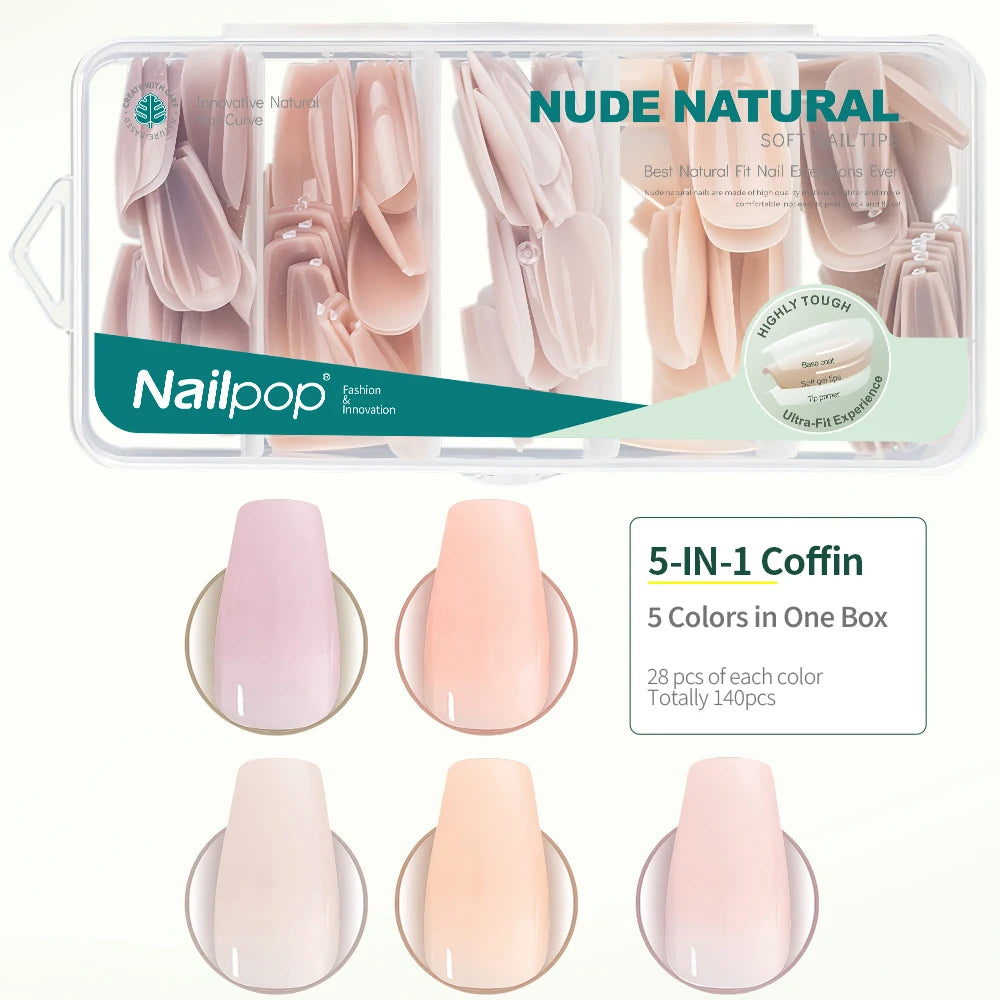 Sweet Dream 5-Colors 4-Shapes Nail Tips