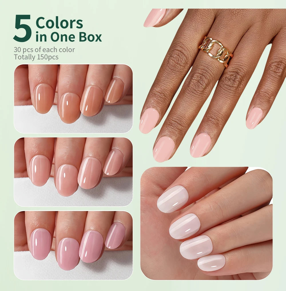 Sweet Dream 5-Colors 4-Shapes Nail Tips