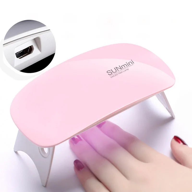6W Mini Nail Dryer LED UV Light Portable Home