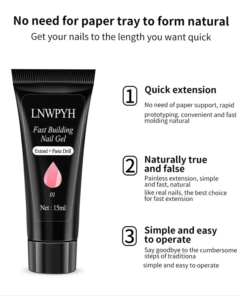 Professional 27-Color Gel Nail Kit with LED Lamp – Complete Manicure & Extension Set