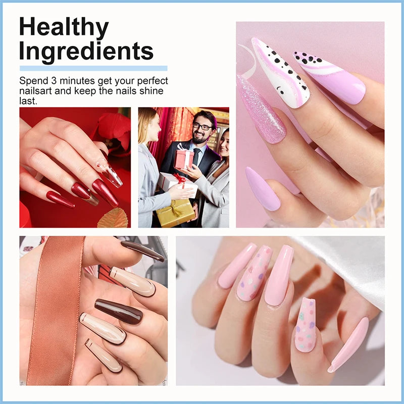 Professional 27-Color Gel Nail Kit with LED Lamp – Complete Manicure & Extension Set