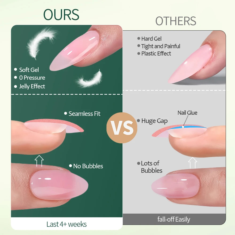 Sweet Dream 5-Colors 4-Shapes Nail Tips