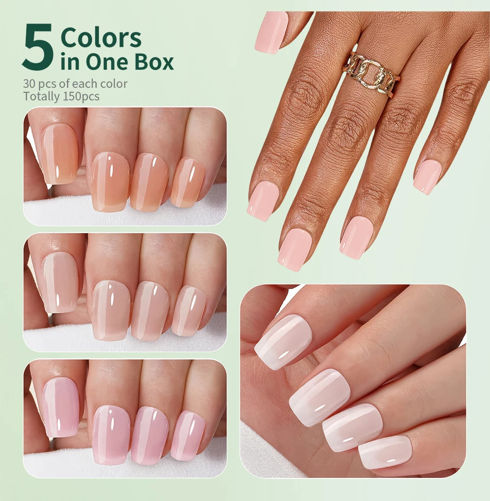 Sweet Dream 5-Colors 4-Shapes Nail Tips