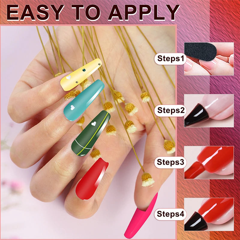 Professional 27-Color Gel Nail Kit with LED Lamp – Complete Manicure & Extension Set