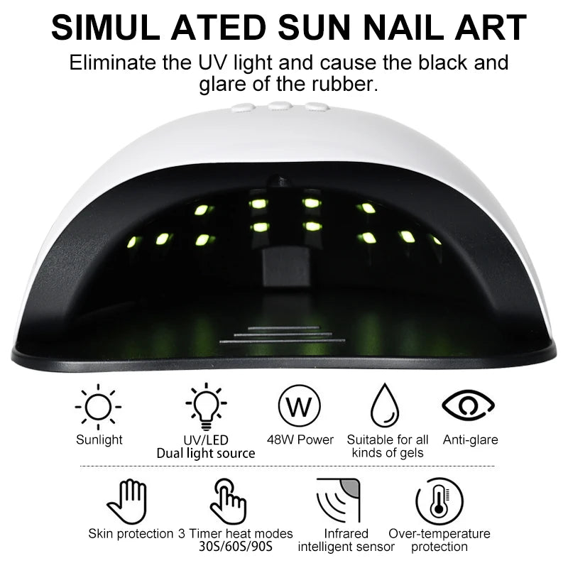 Professional 27-Color Gel Nail Kit with LED Lamp – Complete Manicure & Extension Set